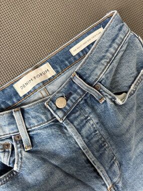 Denim Forum Medium Wash High-Rise Jeans